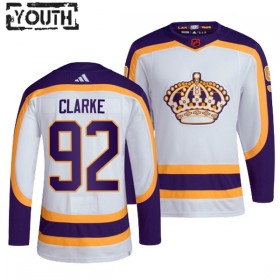 Los Angeles Kings tröja Brandt Clarke 92 Adidas 2022-23 Vit Reverse Retro 2.0 Authentic - NHL Tröjor Barn